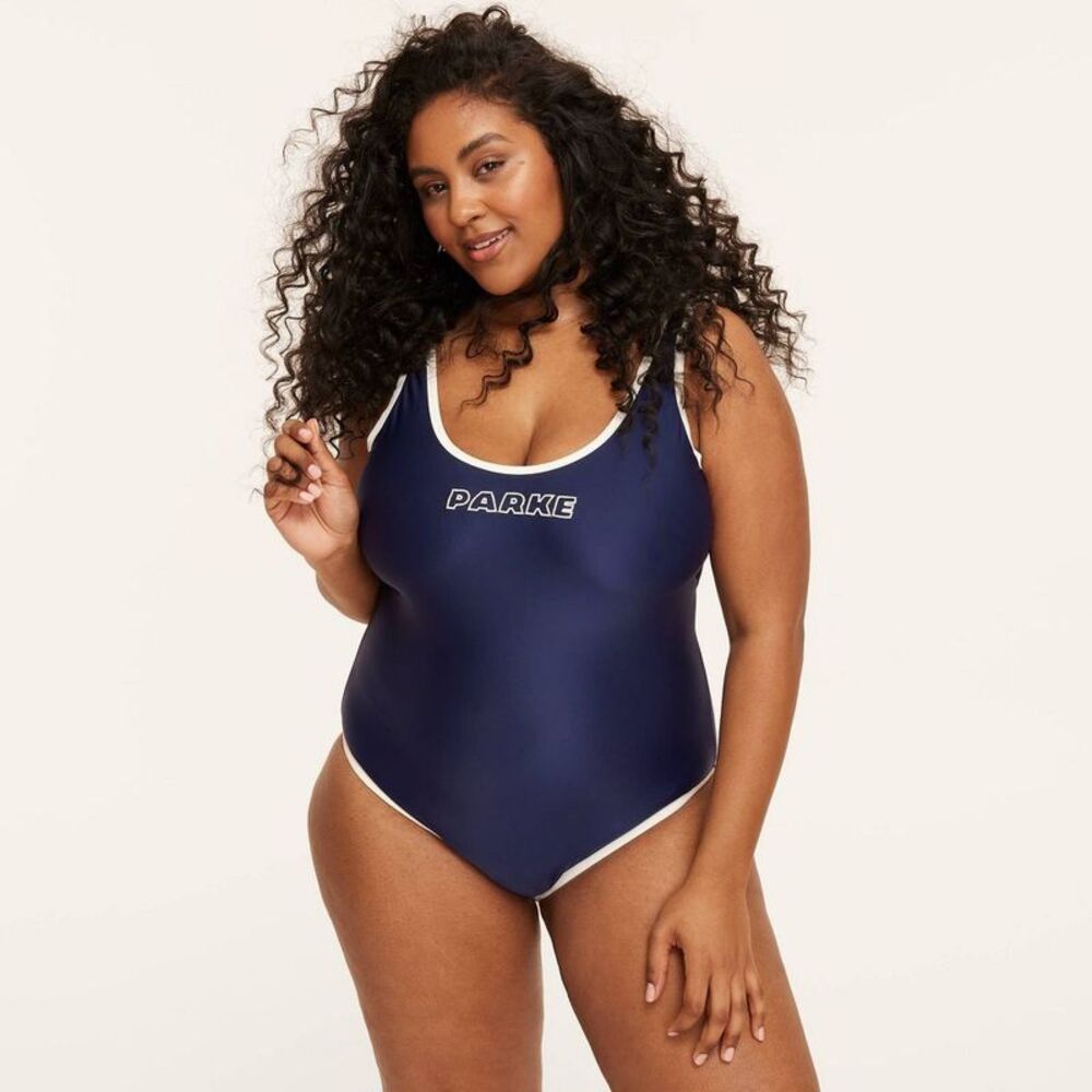 Women's 90s One Piece Swimsuit - Parke Navy Blue X